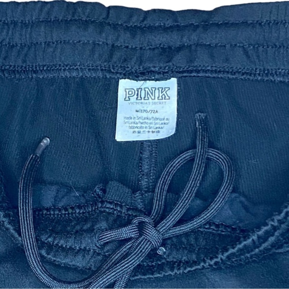 PINK Victoria's Secret Ultimate Yoga Logo Graphic Sweatpants Black & White Sz M - Picture 9 of 9